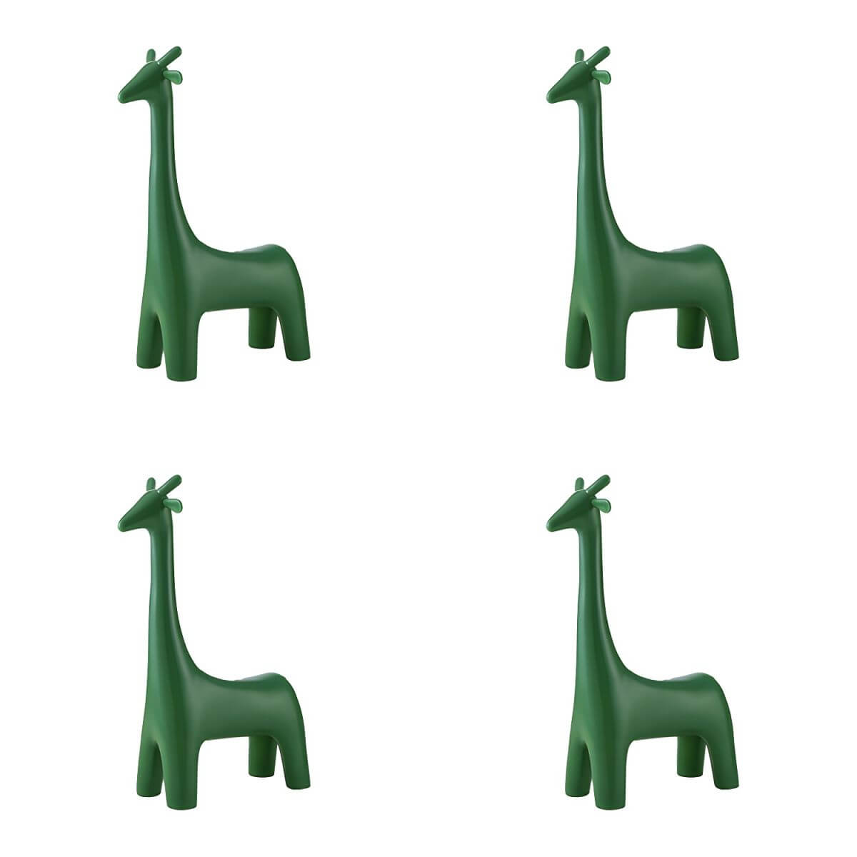 Animal Design Black Plastic Kids Stool - Novelty Seating for Playrooms