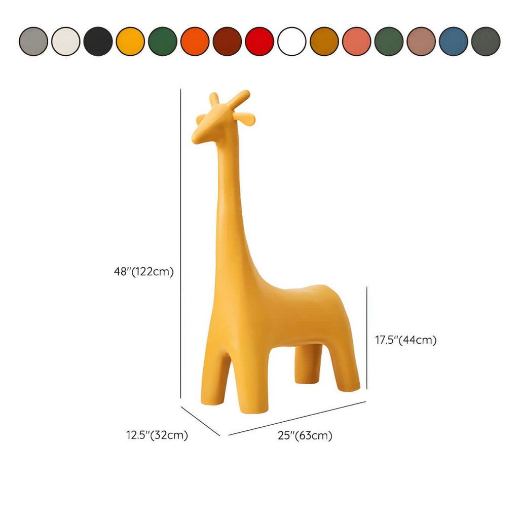 Animal Design Black Plastic Kids Stool - Novelty Seating for Playrooms Dimensions