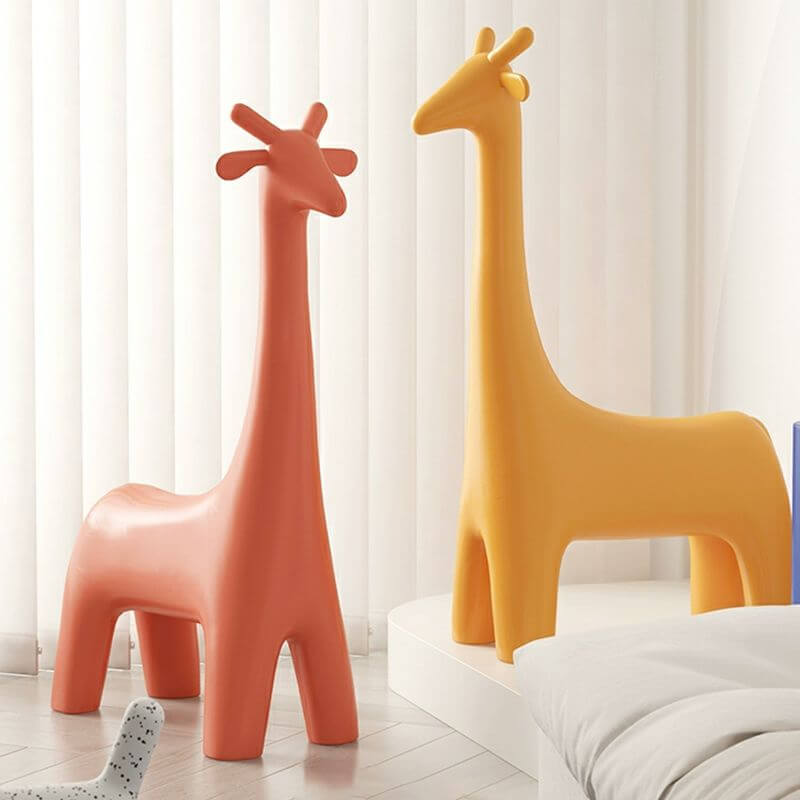 Animal Design Black Plastic Kids Stool - Novelty Seating for Playrooms Main Product Image Main image