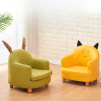 Animal Print Upholstered Kids Sofa with Cotton Material