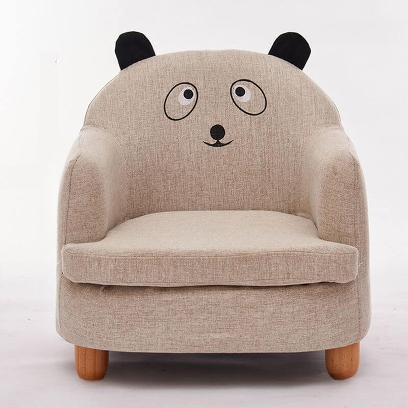 Animal Print Upholstered Kids Sofa with Cotton Material