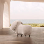 Animal-Shaped Plush Lounge Chair Series With Hidden Casters