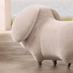 Animal-Shaped Plush Lounge Chair Series With Hidden Casters
