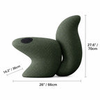 Animal-Shaped Plush Lounge Chair Series With Hidden Casters Dimensions