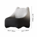 Animal-Shaped Plush Lounge Chair Series With Hidden Casters Dimensions