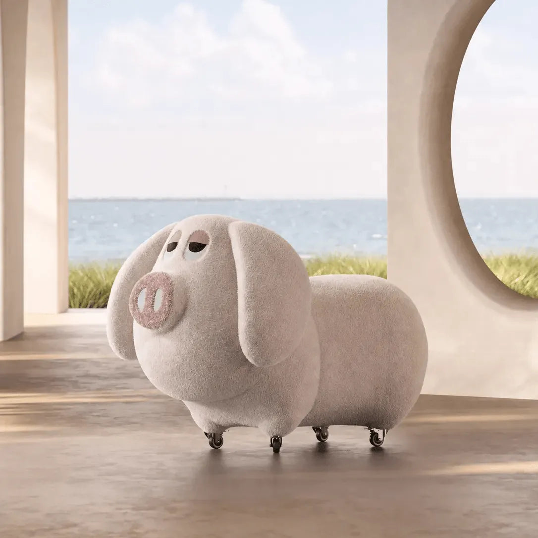 Animal-Shaped Plush Lounge Chair Series With Hidden Casters Main Product Image