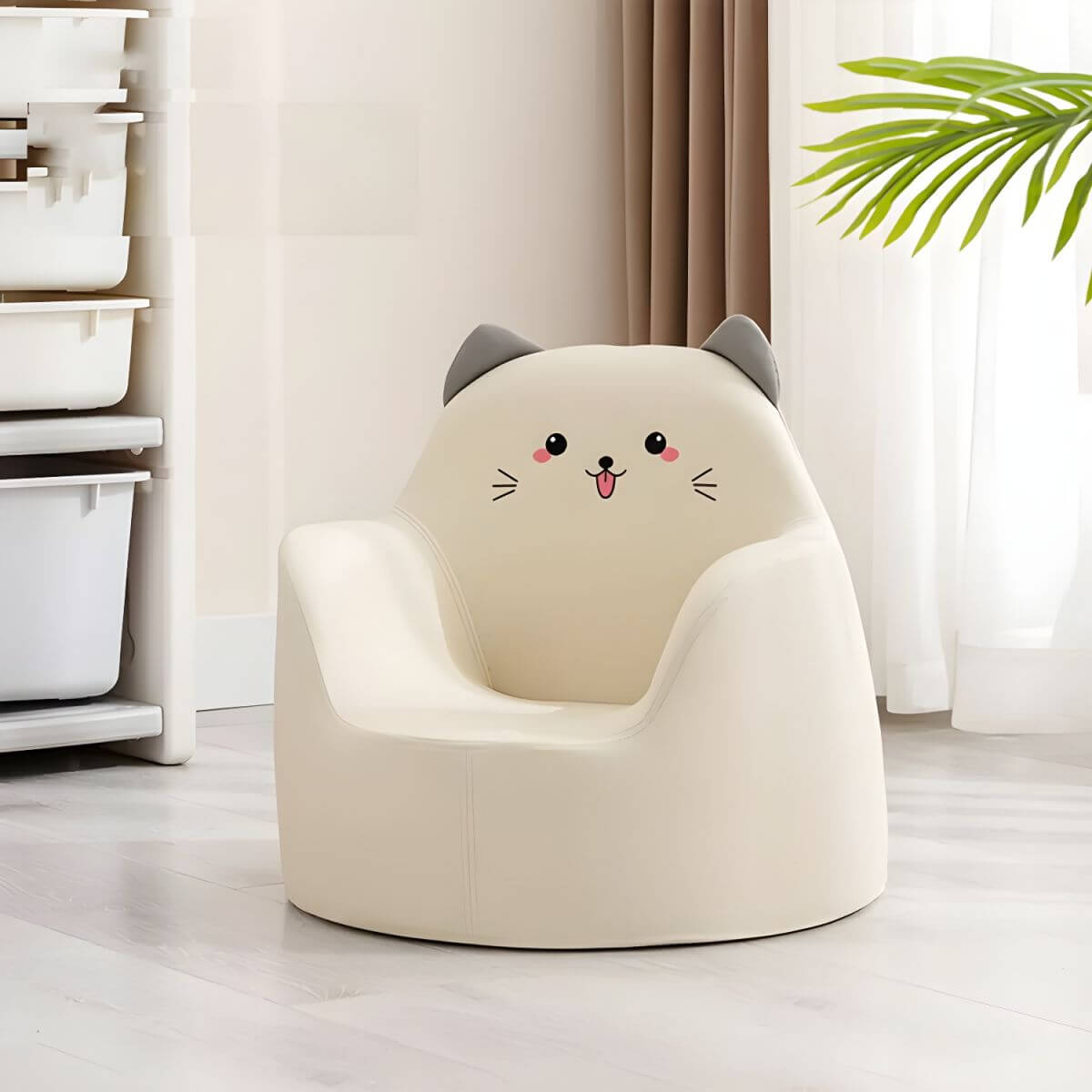 Animal Theme Upholstered Club Chair - Bear, Cat, Dinosaur, Rabbit