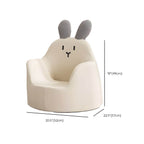 Animal Theme Upholstered Club Chair - Bear, Cat, Dinosaur, Rabbit Dimensions