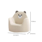 Animal Theme Upholstered Club Chair - Bear, Cat, Dinosaur, Rabbit Dimensions