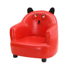 Animal-Themed Upholstered Club Sofa for Kids - Bear Design in Pink