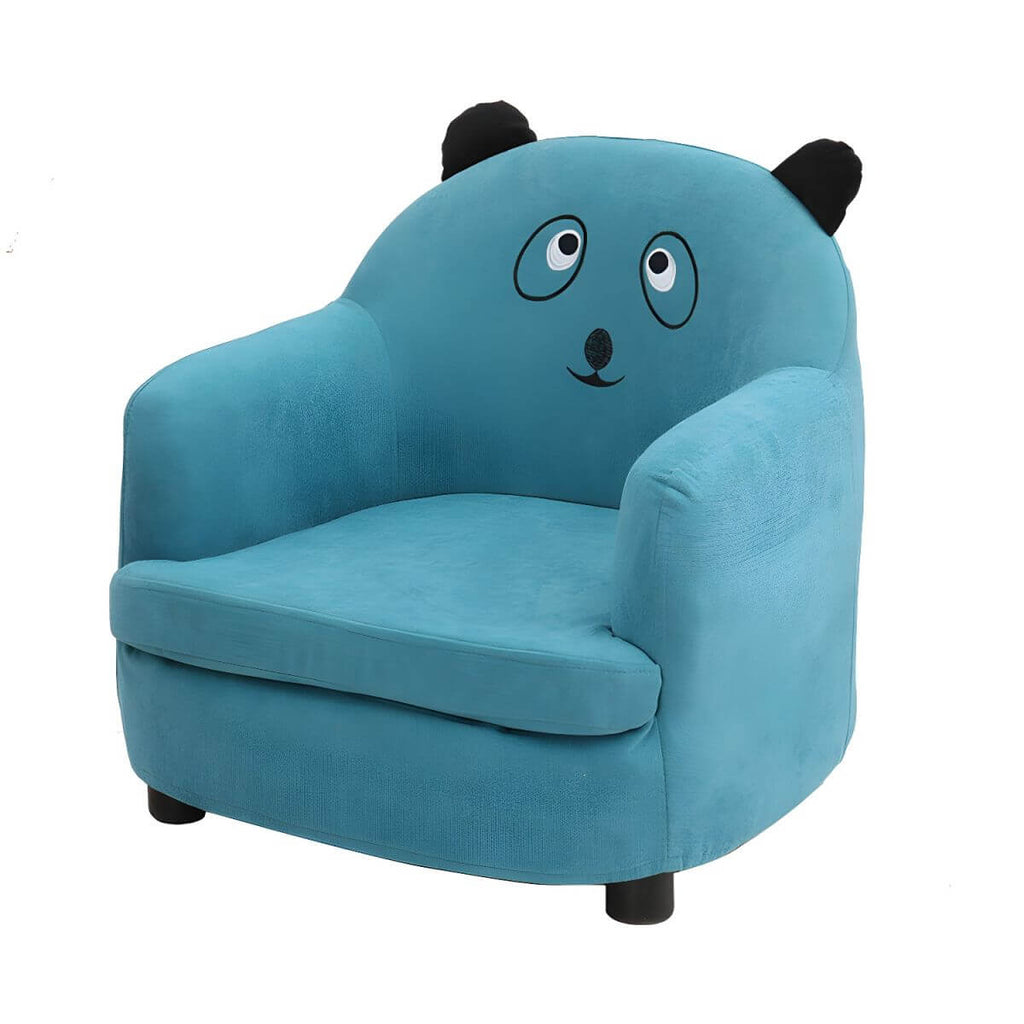 Animal-Themed Upholstered Club Sofa for Kids - Bear Design in Pink