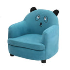 Animal-Themed Upholstered Club Sofa for Kids - Bear Design in Pink