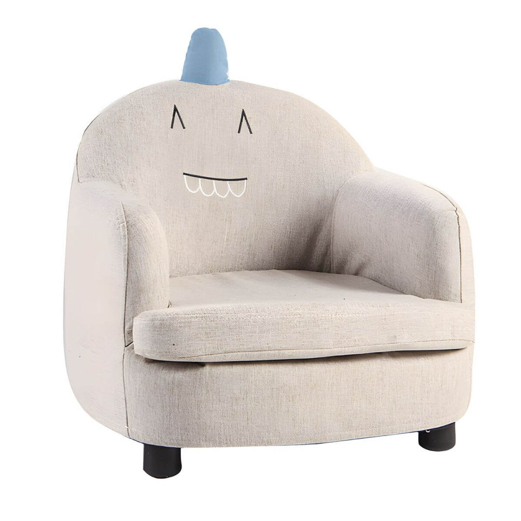 Animal-Themed Upholstered Club Sofa for Kids - Bear Design in Pink
