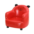 Animal-Themed Upholstered Club Sofa for Kids - Bear Design in Pink
