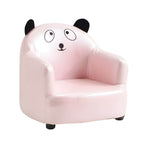 Animal-Themed Upholstered Club Sofa for Kids - Bear Design in Pink