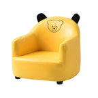 Animal-Themed Upholstered Club Sofa for Kids - Bear Design in Pink