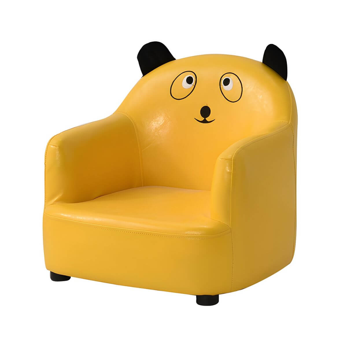 Animal-Themed Upholstered Club Sofa for Kids - Bear Design in Pink