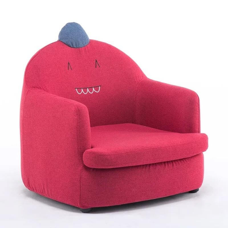 Animal-Themed Upholstered Kids Sofa with Soft Fabric and Safe Design