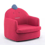 Animal-Themed Upholstered Kids Sofa with Soft Fabric and Safe Design