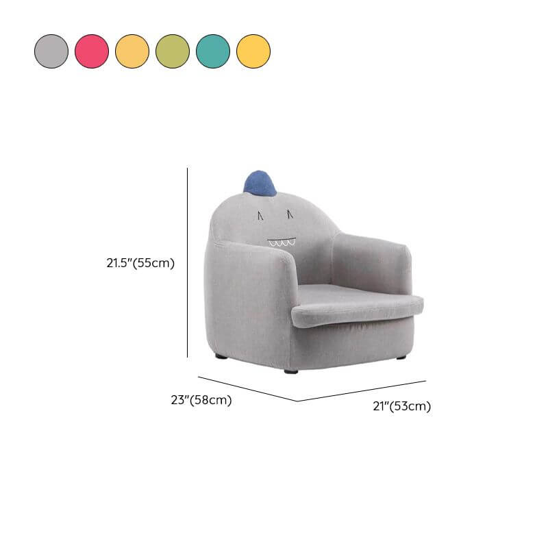 Animal-Themed Upholstered Kids Sofa with Soft Fabric and Safe Design Dimensions