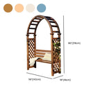 Arch-Back Outdoor Bench with Climbing Trellis in Solid Wood Finishes Dimensions