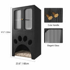 Arched Solid Wood Multifunctional Pet-Friendly Cabinet With Display Storage Dimensions
