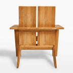 Architectural Teak Outdoor Sofa Series with Wide Arms and Relaxed Lounge Silhouette
