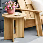 Architectural Teak Outdoor Sofa Series with Wide Arms and Relaxed Lounge Silhouette