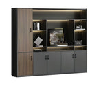 Architectural Wood Storage Wall Cabinet With Shelves and Lighting