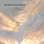 Art Deco Feather Floor Lamp with Rose Gold Base and Green Shade