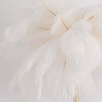 Art Deco Feather Floor Lamp with Rose Gold Base and Green Shade