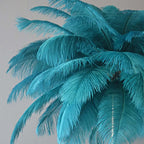Art Deco Feather Table Lamp - LED Ambient Lighting with Natural Feathers