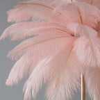 Art Deco Feather Table Lamp - LED Ambient Lighting with Natural Feathers