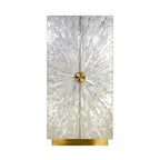 Art Deco Mother of Pearl Wine Cabinet With Sunburst Display and Drawers