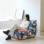 Artful Graffiti Togo Sofa Caterpillar Chair Series, Sculpted Lounge Seating