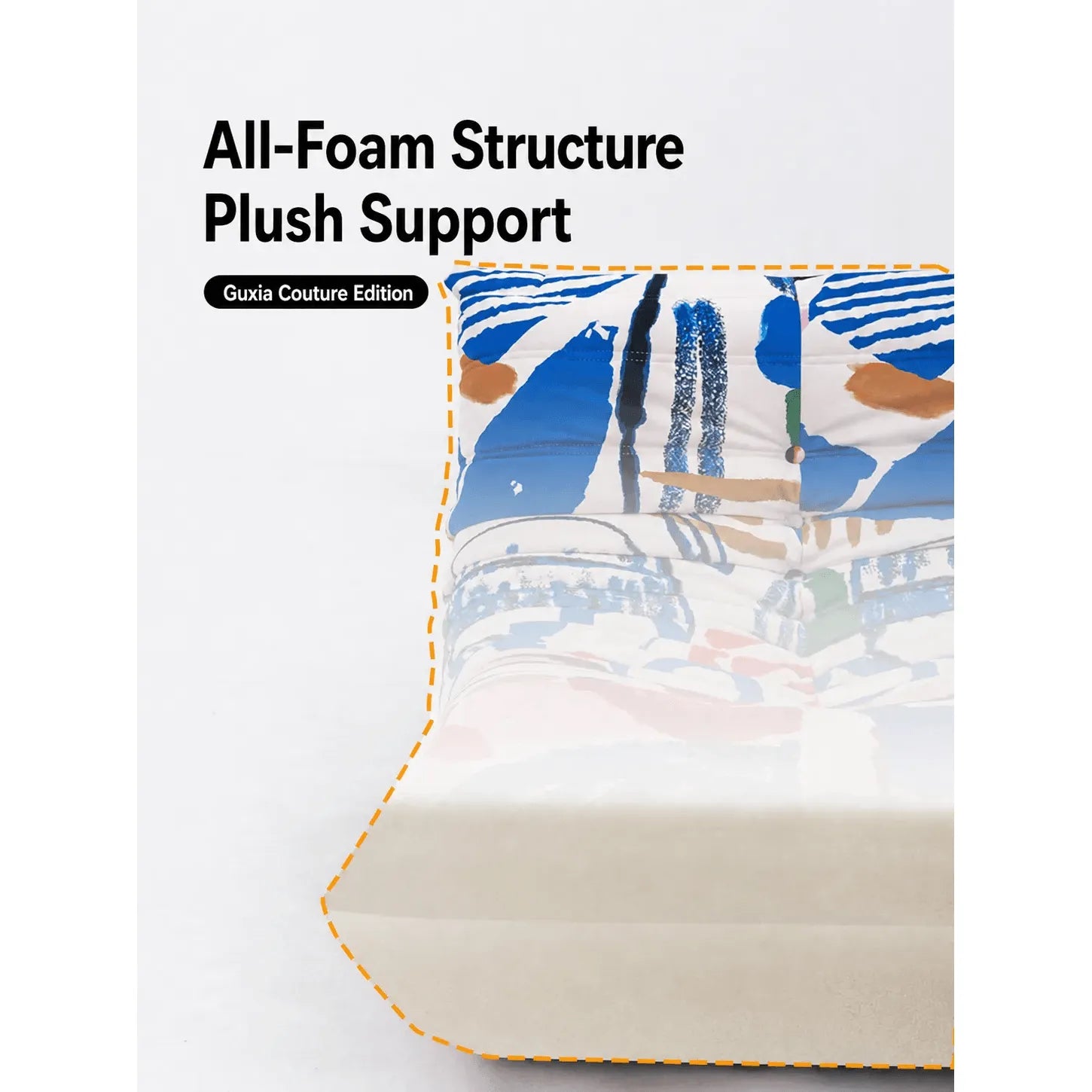 Artful Graffiti Togo Sofa Caterpillar Chair Series, Sculpted Lounge Seating