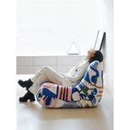 Artful Graffiti Togo Sofa Caterpillar Chair Series, Sculpted Lounge Seating