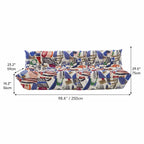 Artful Graffiti Togo Sofa Caterpillar Chair Series, Sculpted Lounge Seating Dimensions
