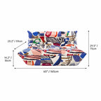 Artful Graffiti Togo Sofa Caterpillar Chair Series, Sculpted Lounge Seating Dimensions