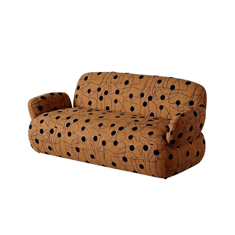 Artful Polka Dot Sofa Series with Rounded Silhouette for Cozy Living