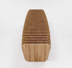 Artistic Accordion-Style Bench in Eco-Friendly Wood