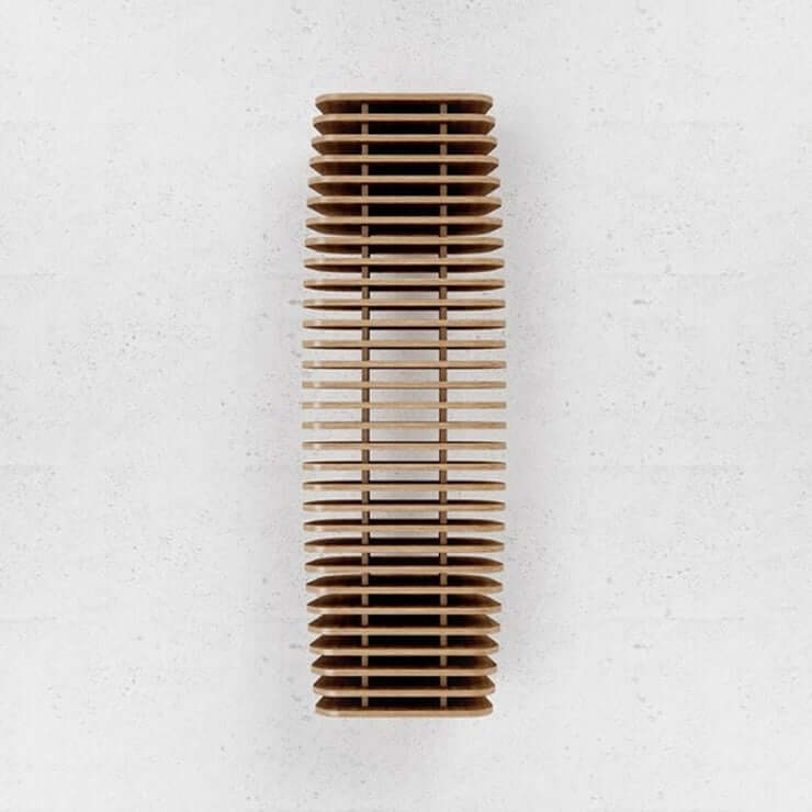 Artistic Accordion-Style Bench in Eco-Friendly Wood