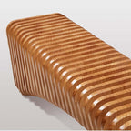 Artistic Accordion-Style Bench in Eco-Friendly Wood