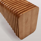 Artistic Accordion-Style Bench in Eco-Friendly Wood