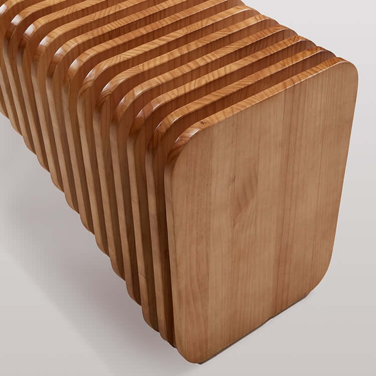 Artistic Accordion-Style Bench in Eco-Friendly Wood