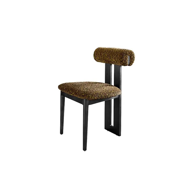 Ash Vintage Wood Dining Chair Set with Curved Lumbar Comfort and Tailored Cushion Detail