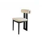Ash Vintage Wood Dining Chair Set with Curved Lumbar Comfort and Tailored Cushion Detail