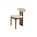 Ash Vintage Wood Dining Chair Set with Curved Lumbar Comfort and Tailored Cushion Detail