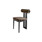 Ash Vintage Wood Dining Chair Set with Curved Lumbar Comfort and Tailored Cushion Detail