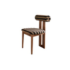 Ash Vintage Wood Dining Chair Set with Curved Lumbar Comfort and Tailored Cushion Detail